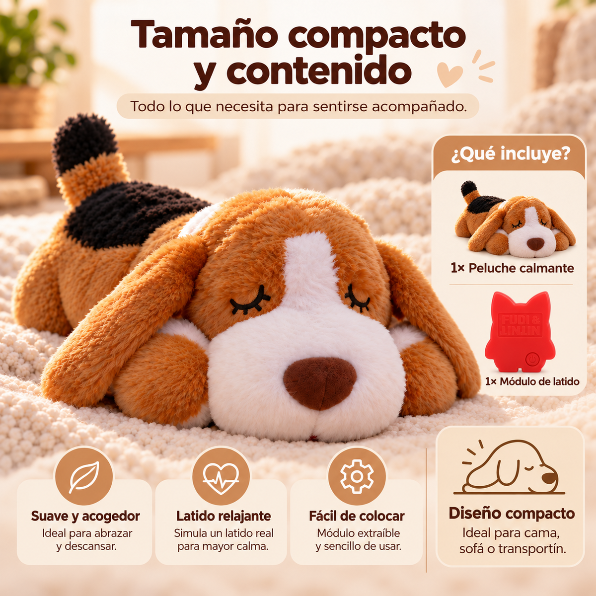 Peluche calmante para cachorros y perros TheSleepyPaw