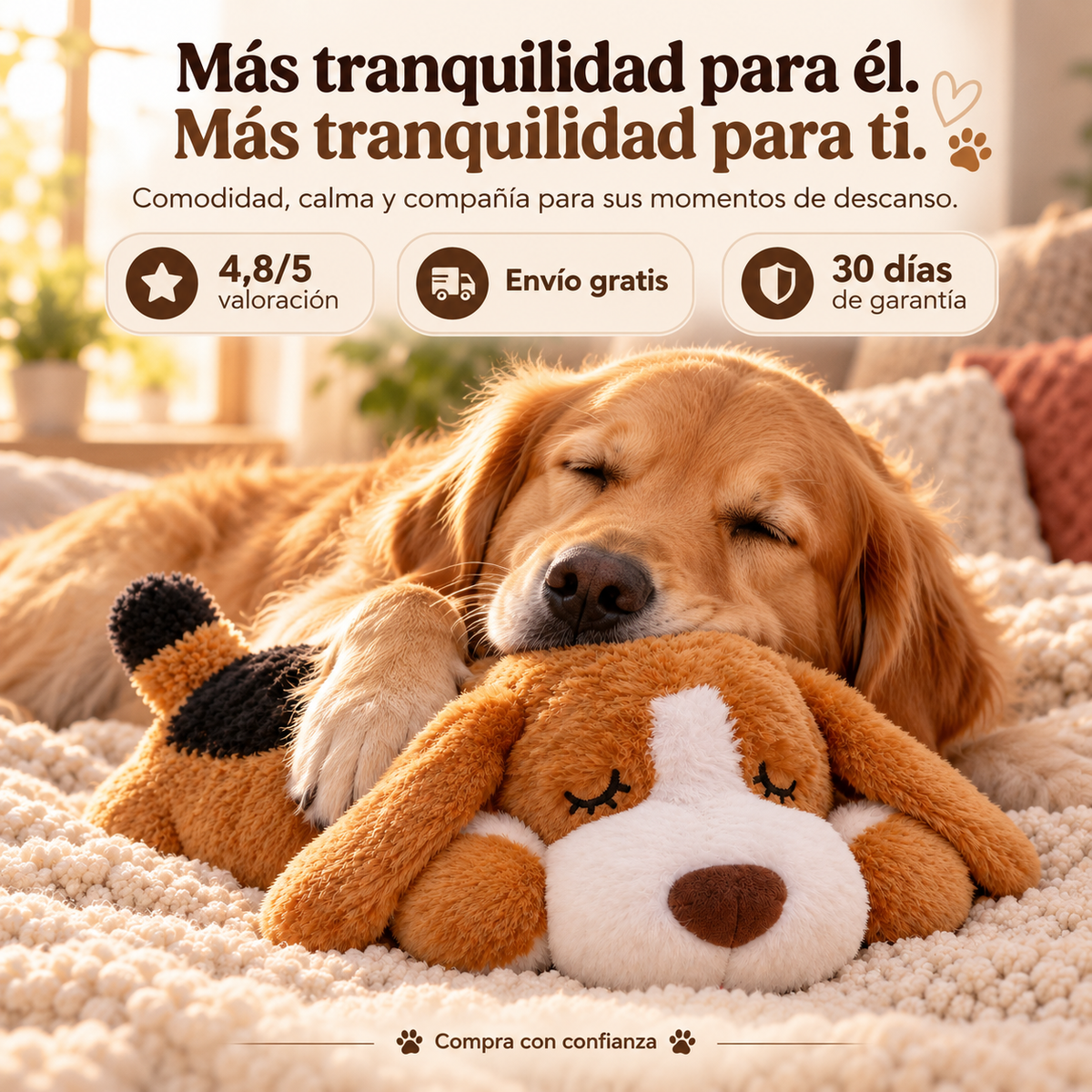 TheSleepyPaw peluche de compañía para la zona de descanso del perro