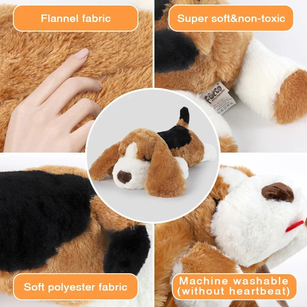 Peluche calmante con latido de corazón para perros y cachorros