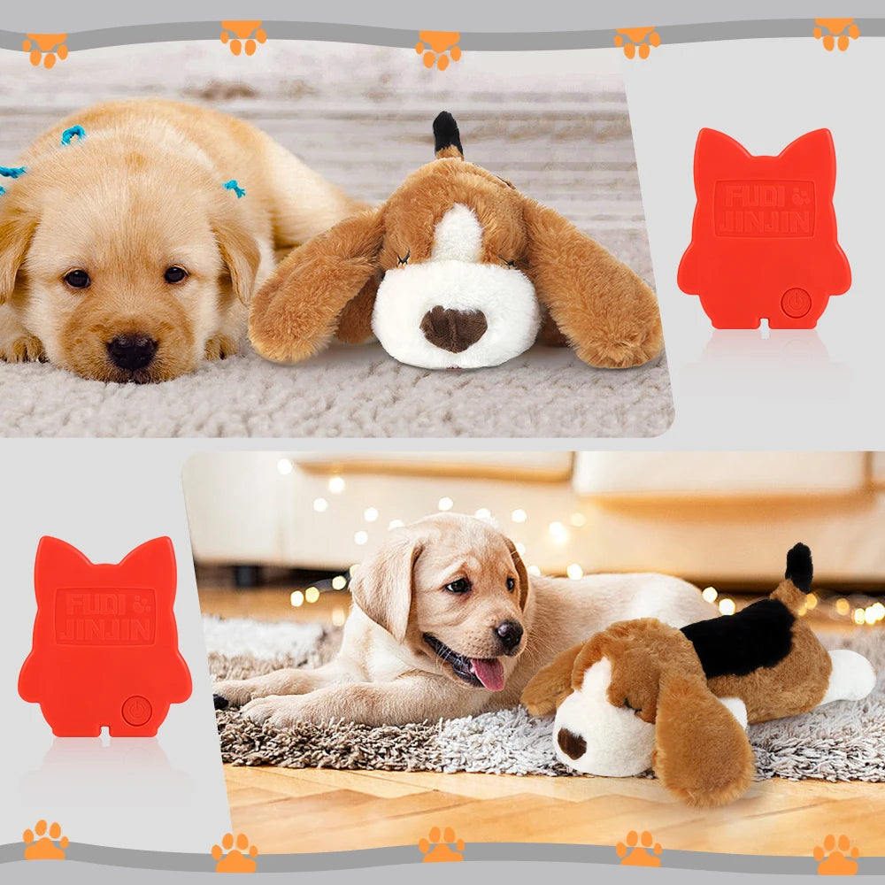 Peluche calmante con latido de corazón para perros y cachorros